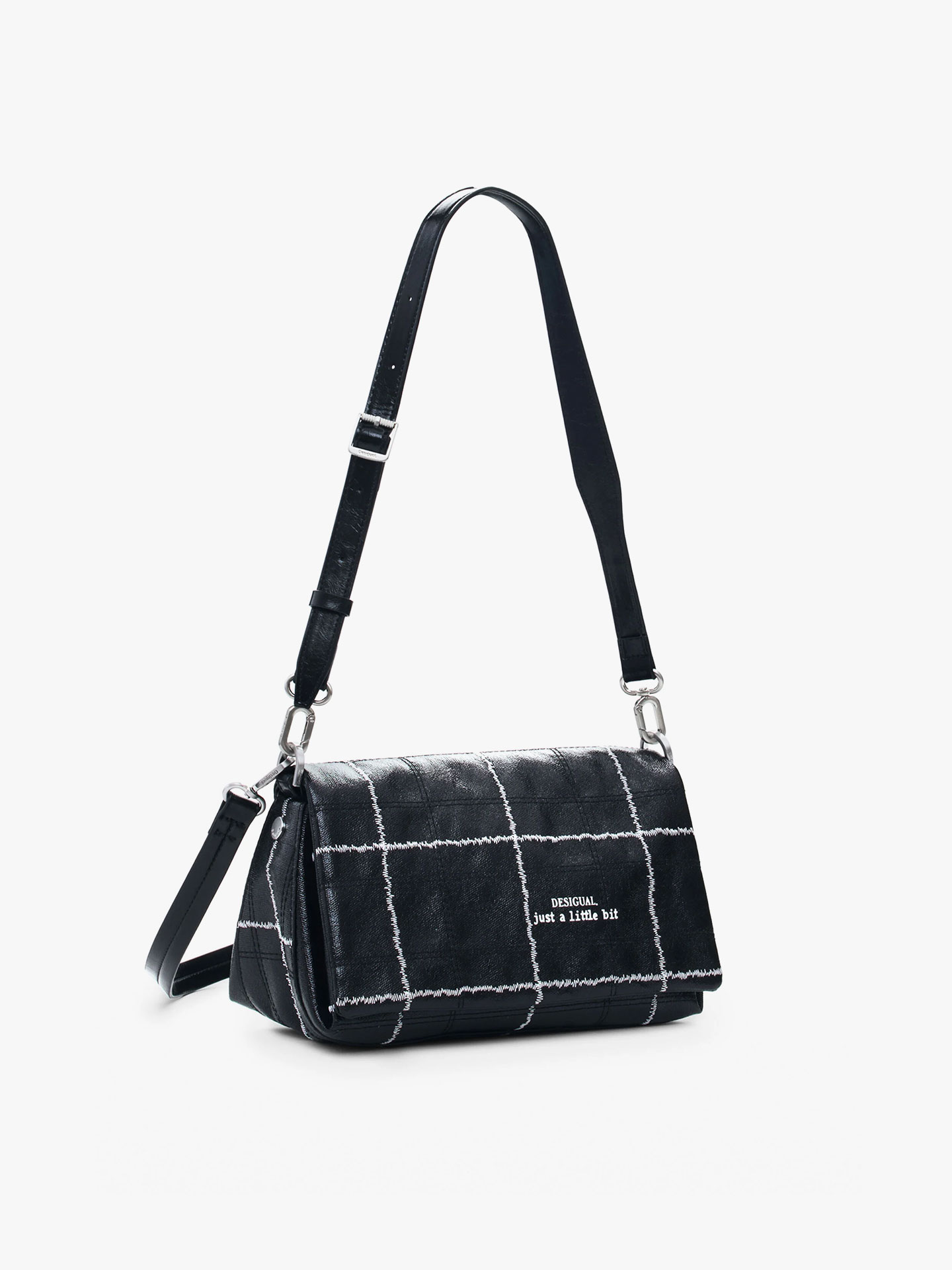 Mala de Tiracolo Efeito Pele Brilhante