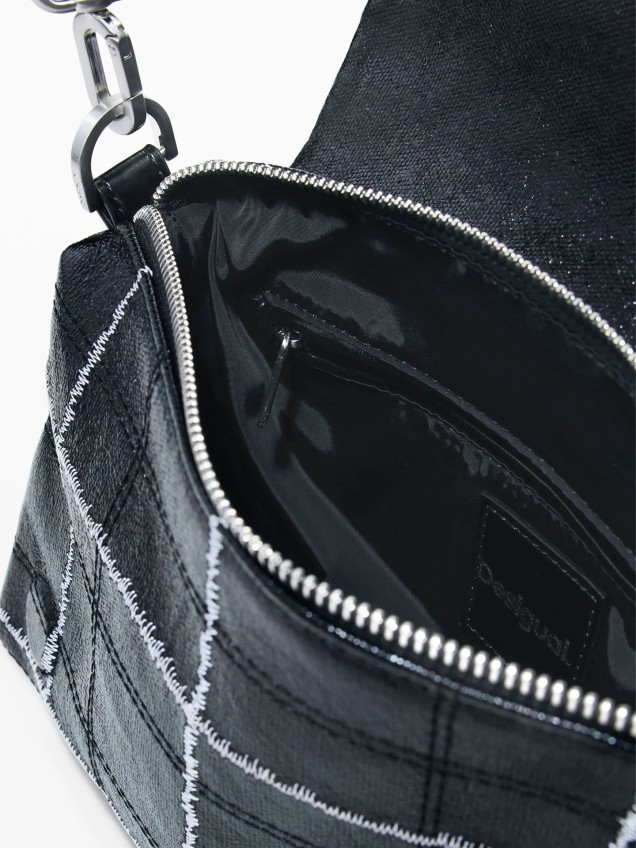 Mala de Tiracolo Efeito Pele Brilhante