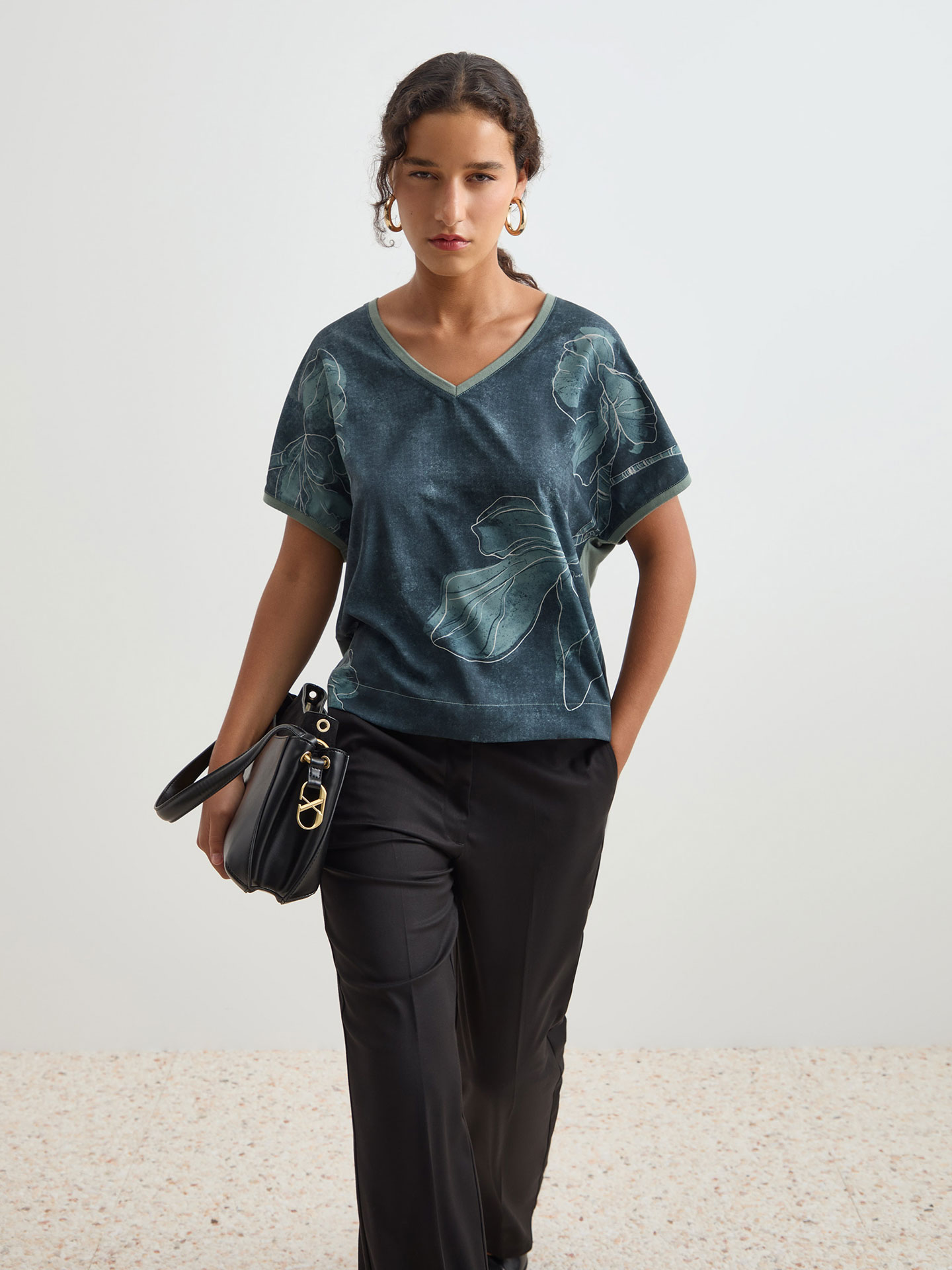 Blusa Fluida Estampada