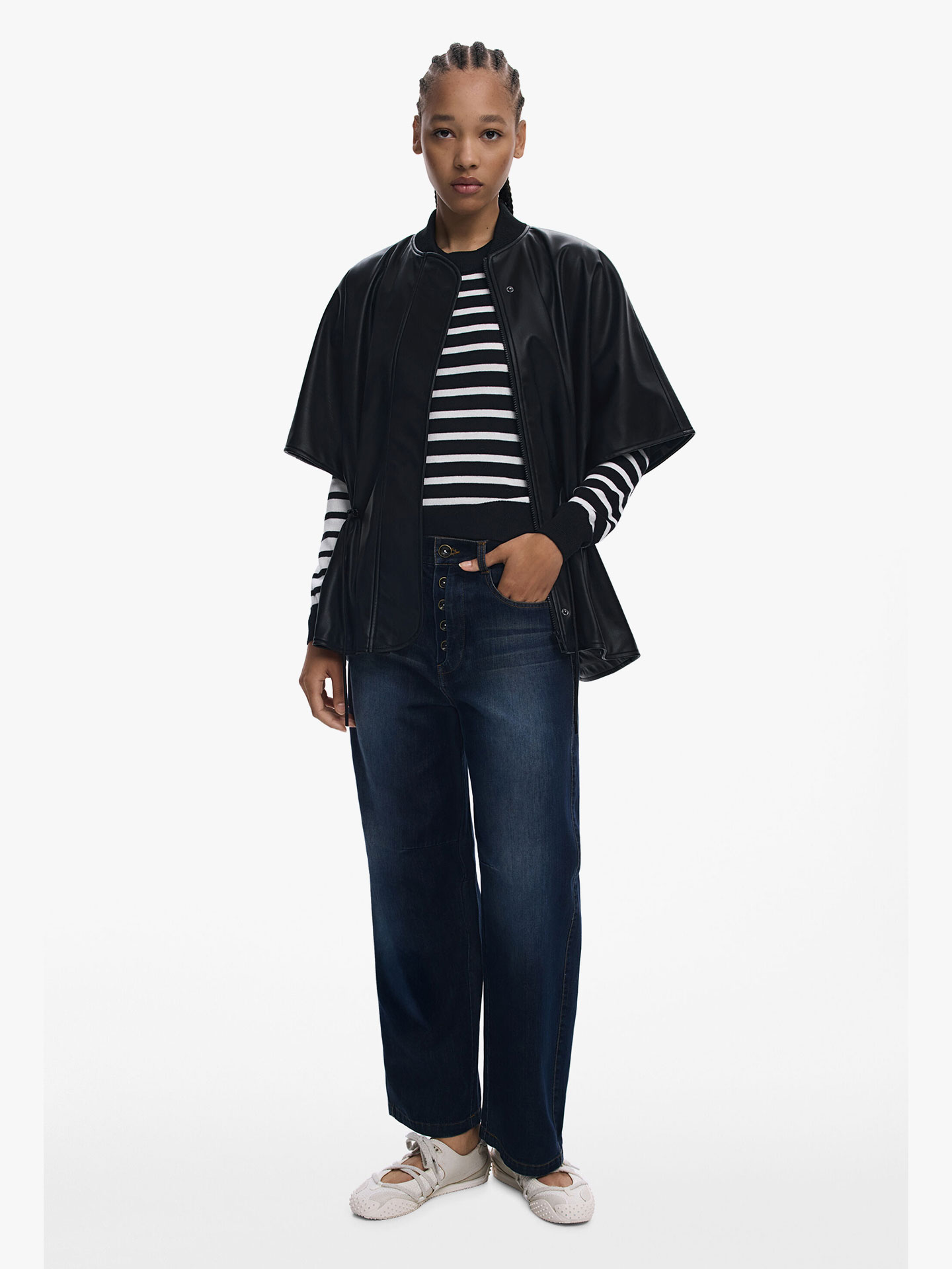 Poncho Efeito Pele com Relevos