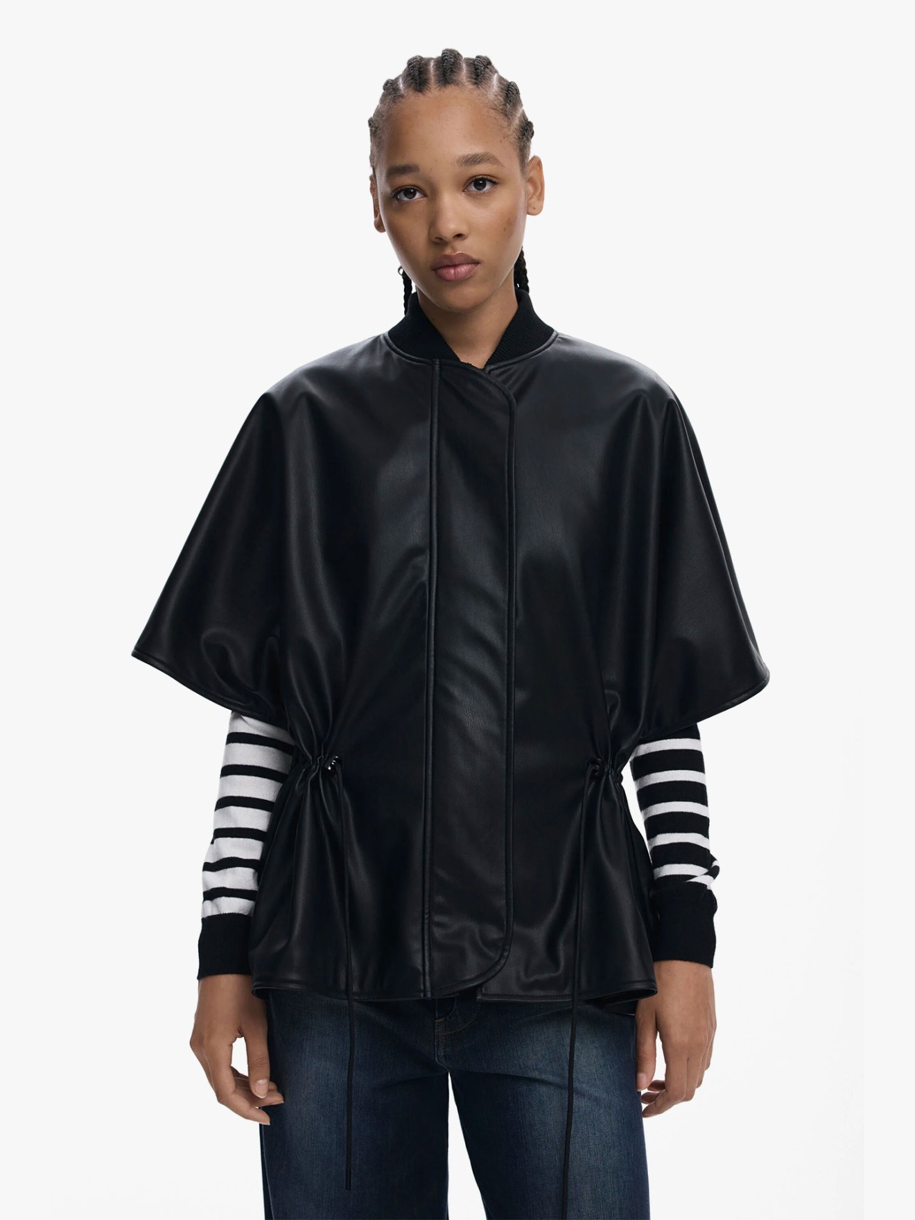 Poncho Efeito Pele com Relevos