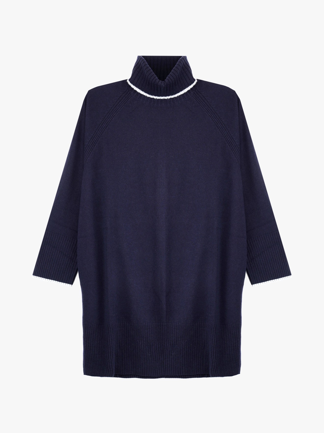 Vestido de Malha com Gola Alta