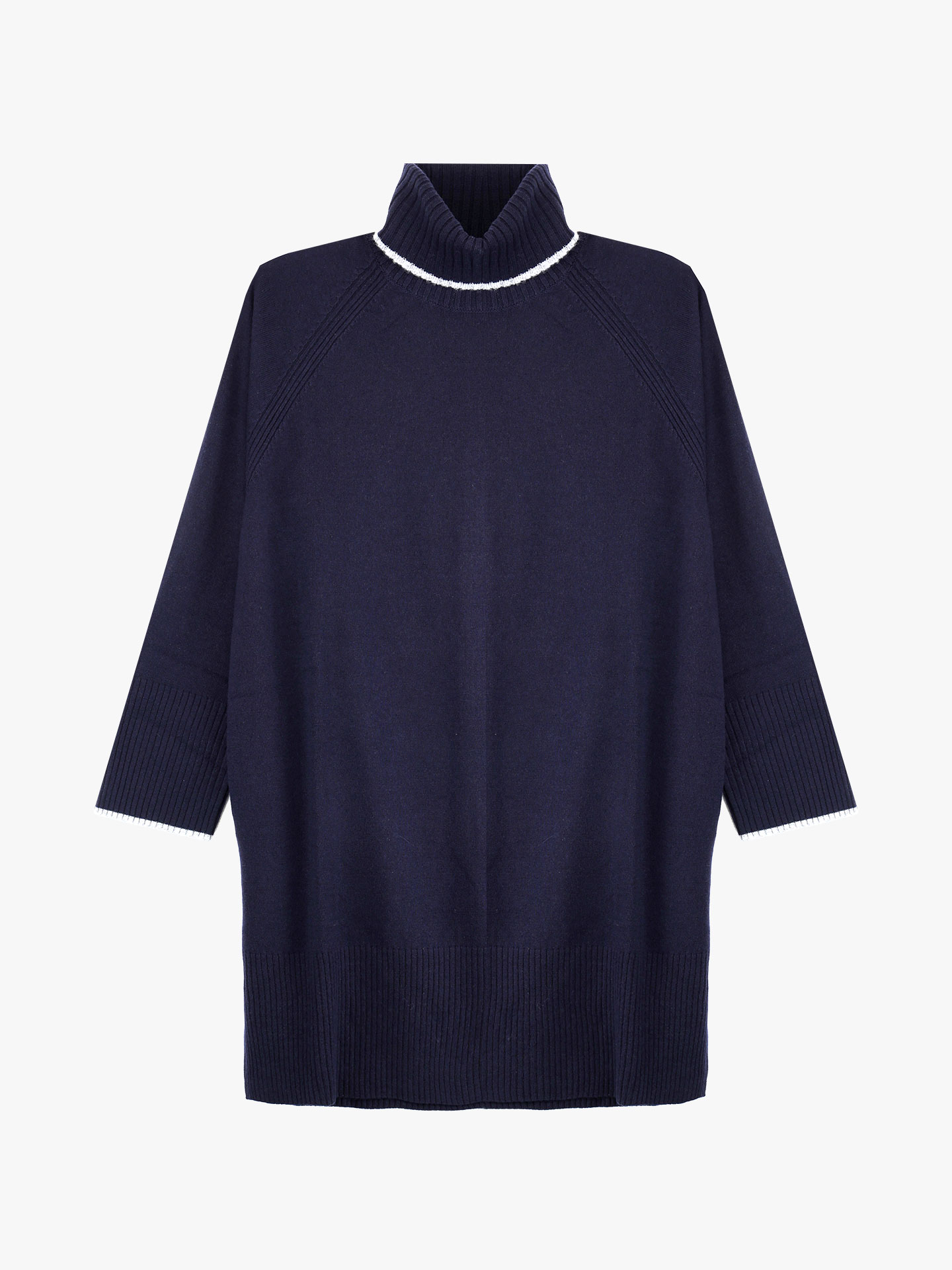 Vestido de Malha com Gola Alta