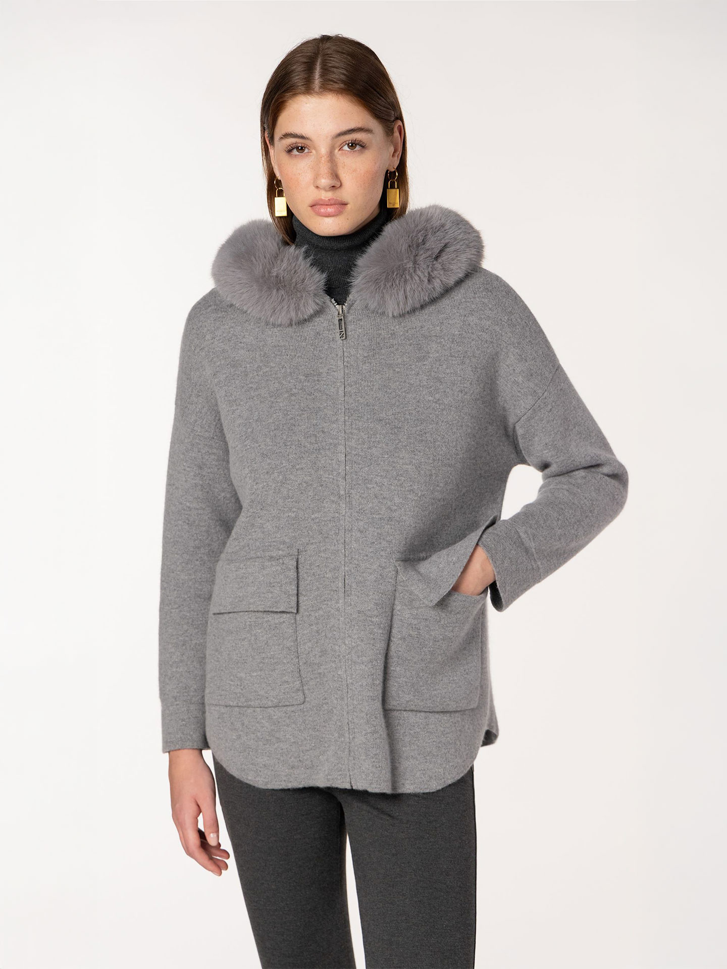 Casaco de Malha com Capuz