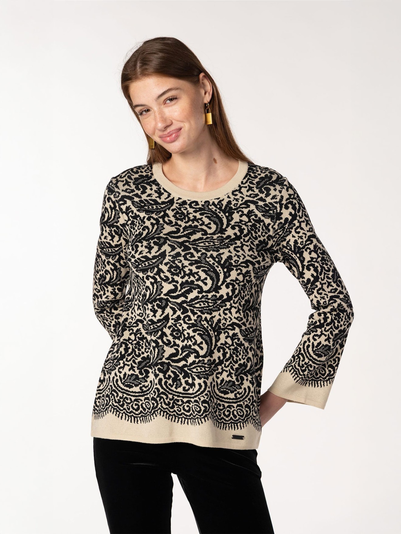 Camisola de Malha com Padr�o