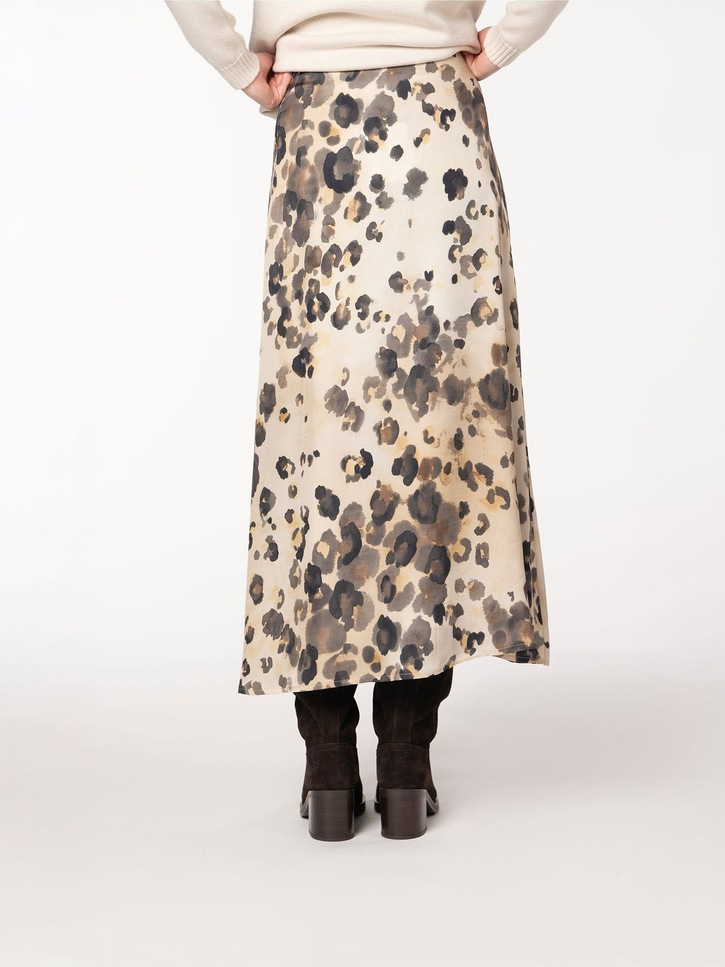 Saia Midi com Estampado Animal