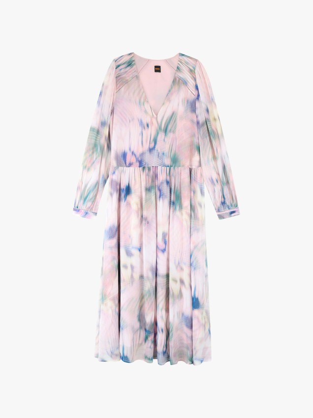 Vestido Midi com Mangas 3/4
