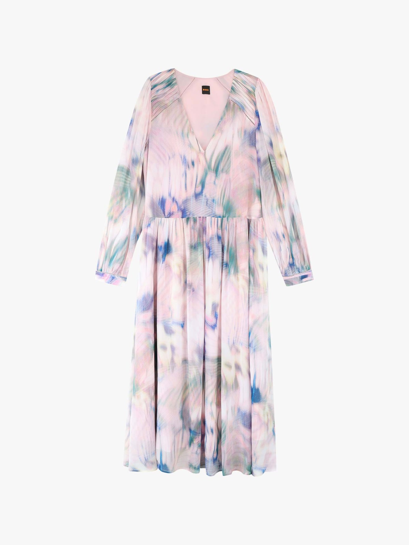 Vestido Midi com Mangas 3/4