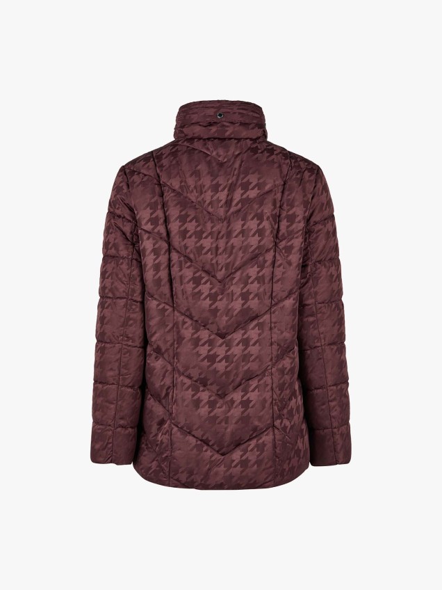 Parka Acolchoada com Padrão