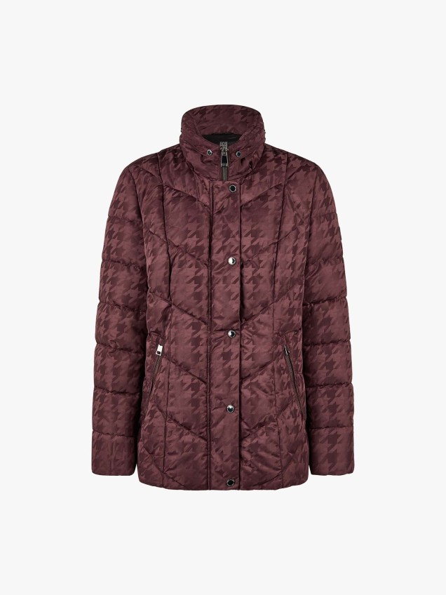 Parka Acolchoada com Padrão