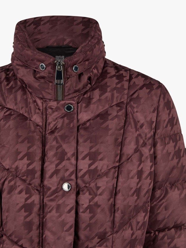 Parka Acolchoada com Padrão