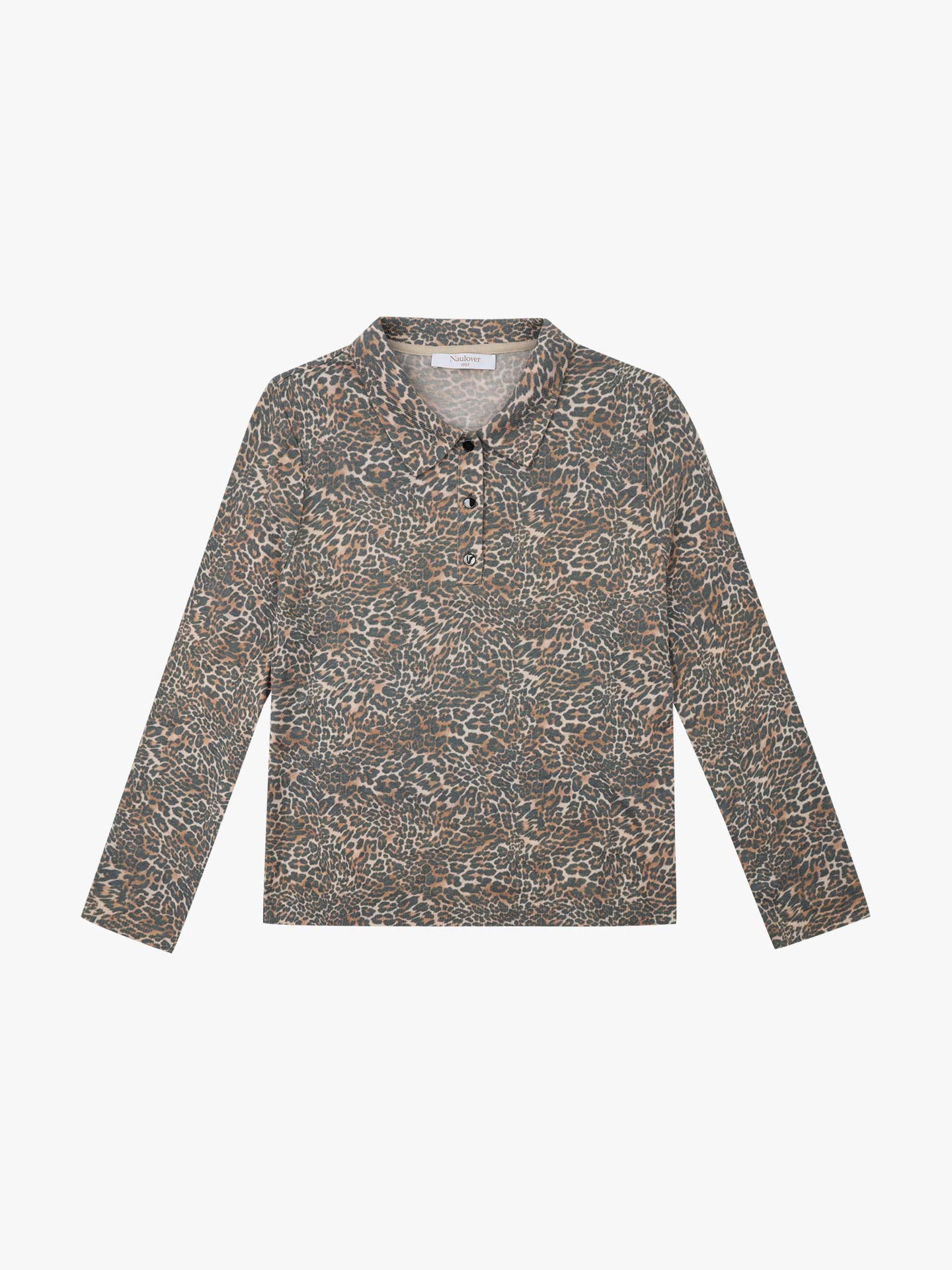 Polo de Malha com Estampado Animal Print