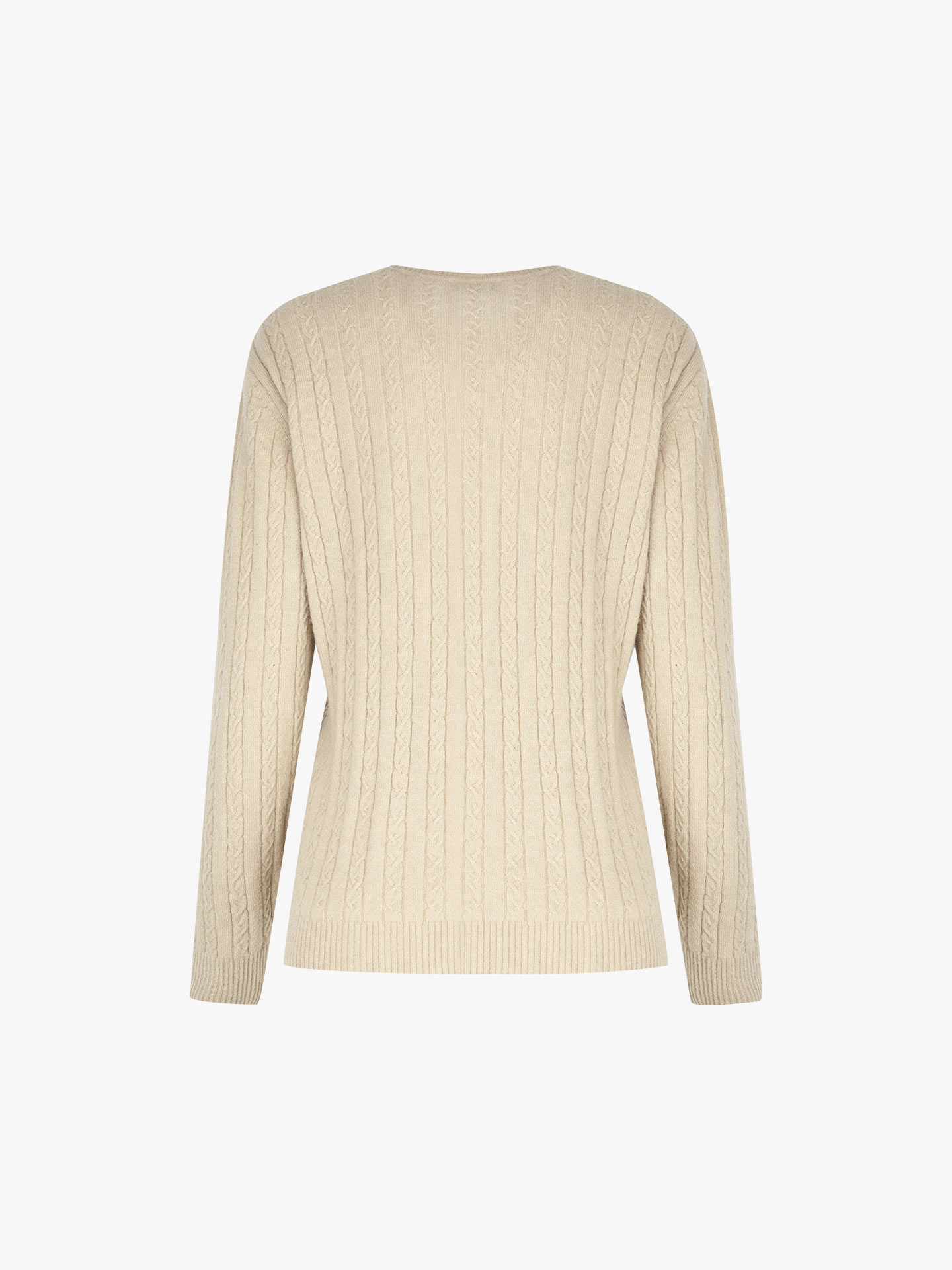 Camisola de Lã com Padrão Trançado