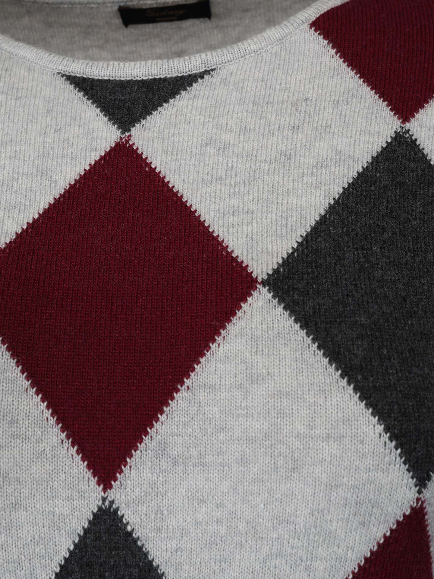 Camisola de Lã com Padrão Geométrico