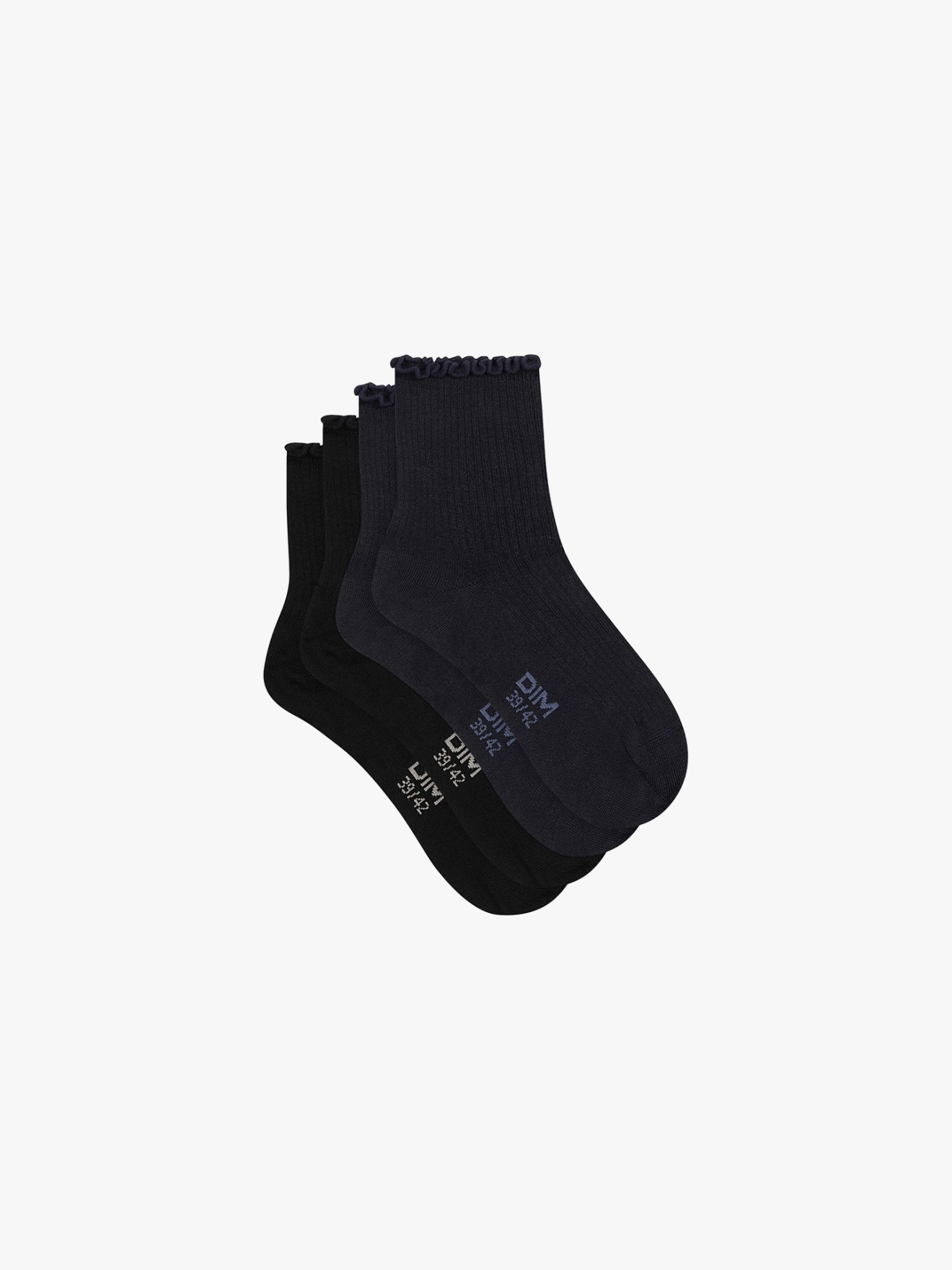 Pack de 2 Pares de Meias Curtas com Folho
