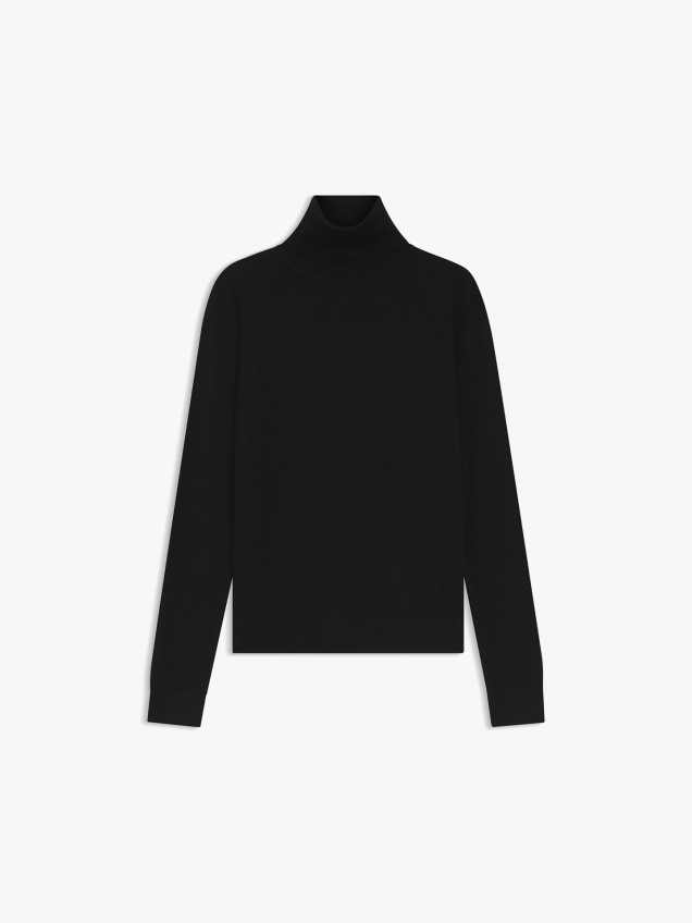 Camisola de L com Gola Alta Enrolada