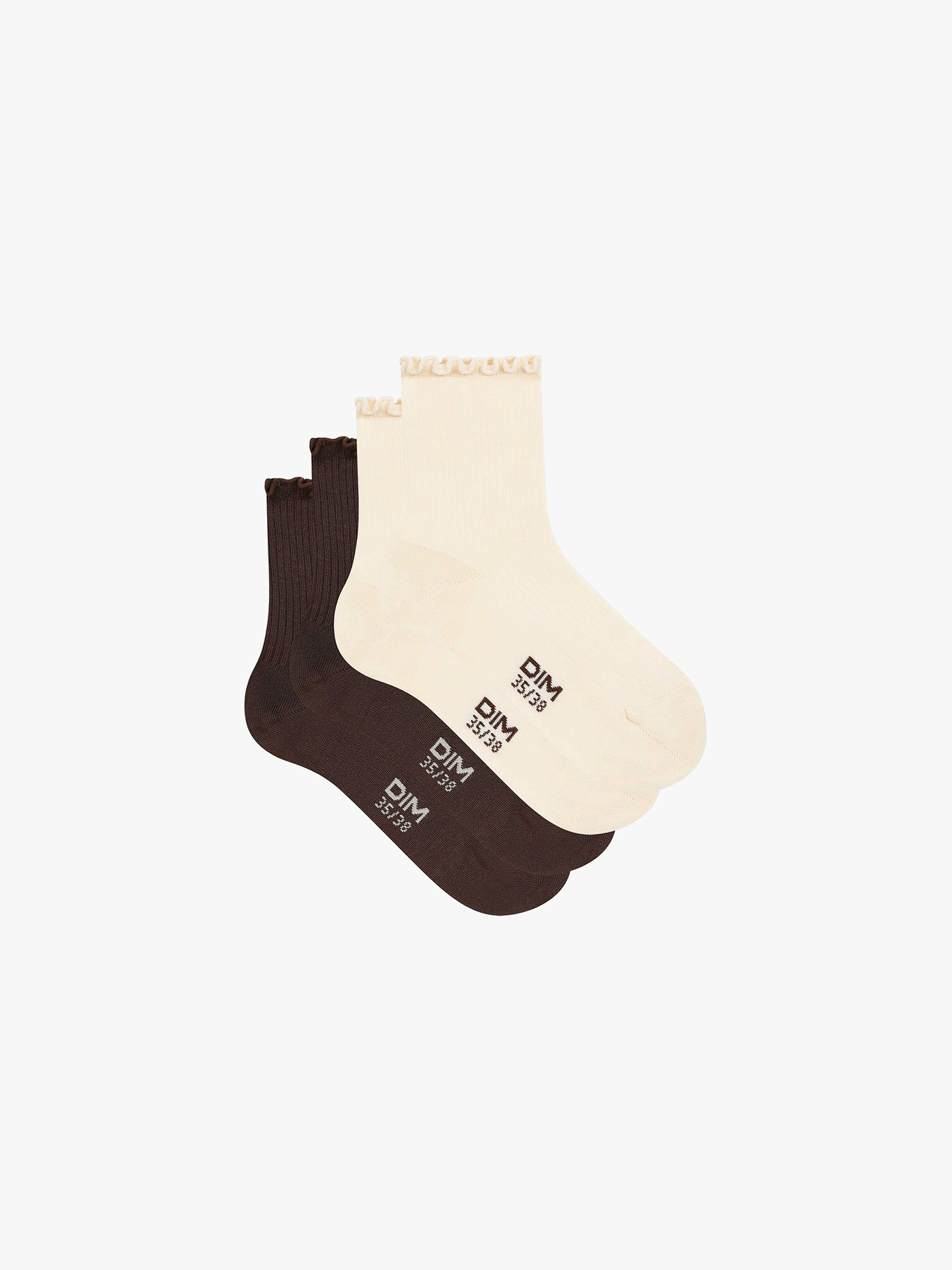 Pack de 2 Pares de Meias Curtas com Folho