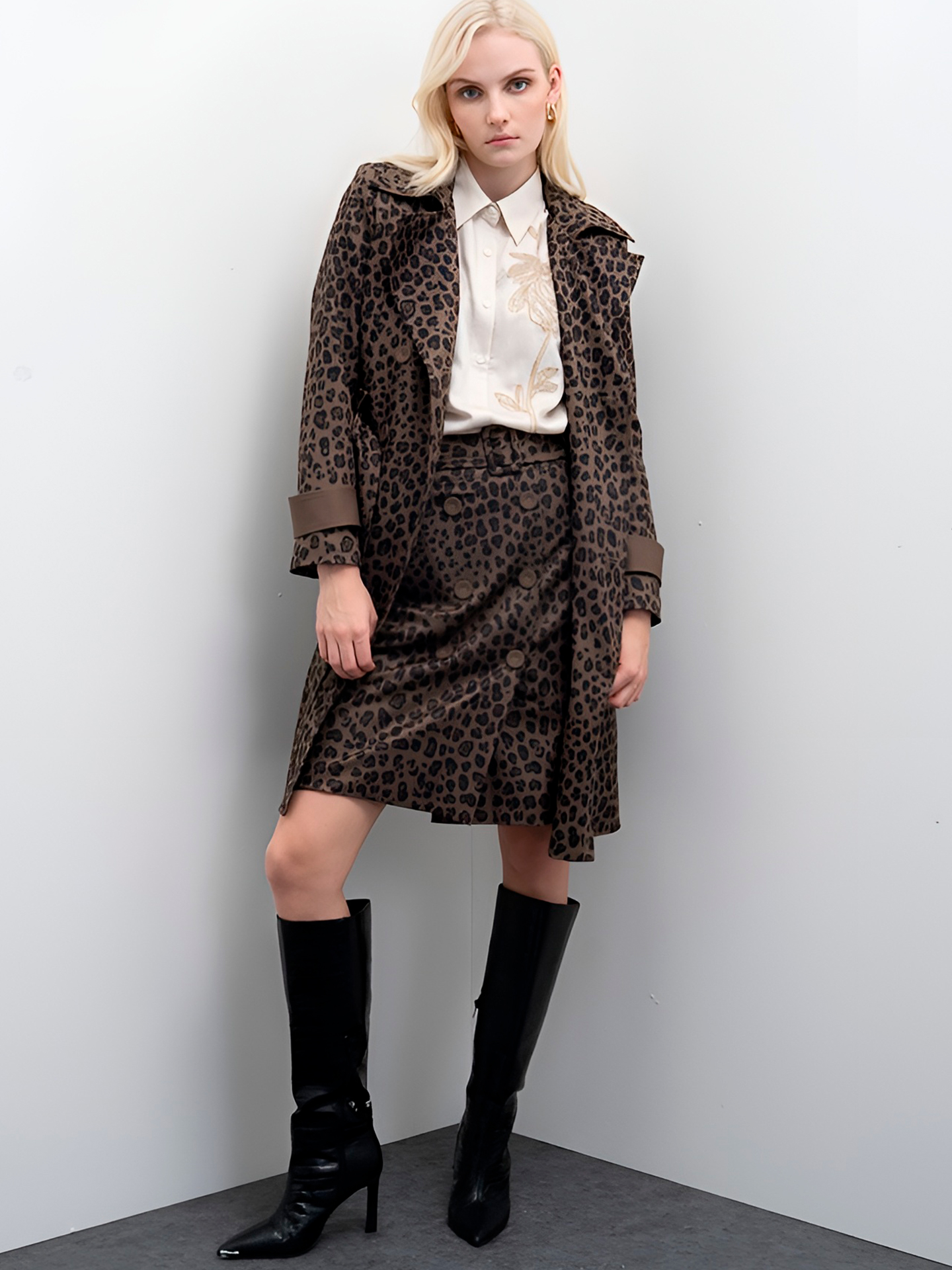 Saia Midi Animal Print