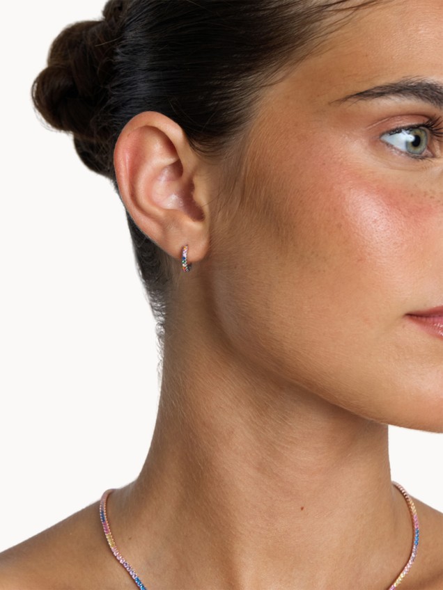 Brincos Argolas Mini Tennis