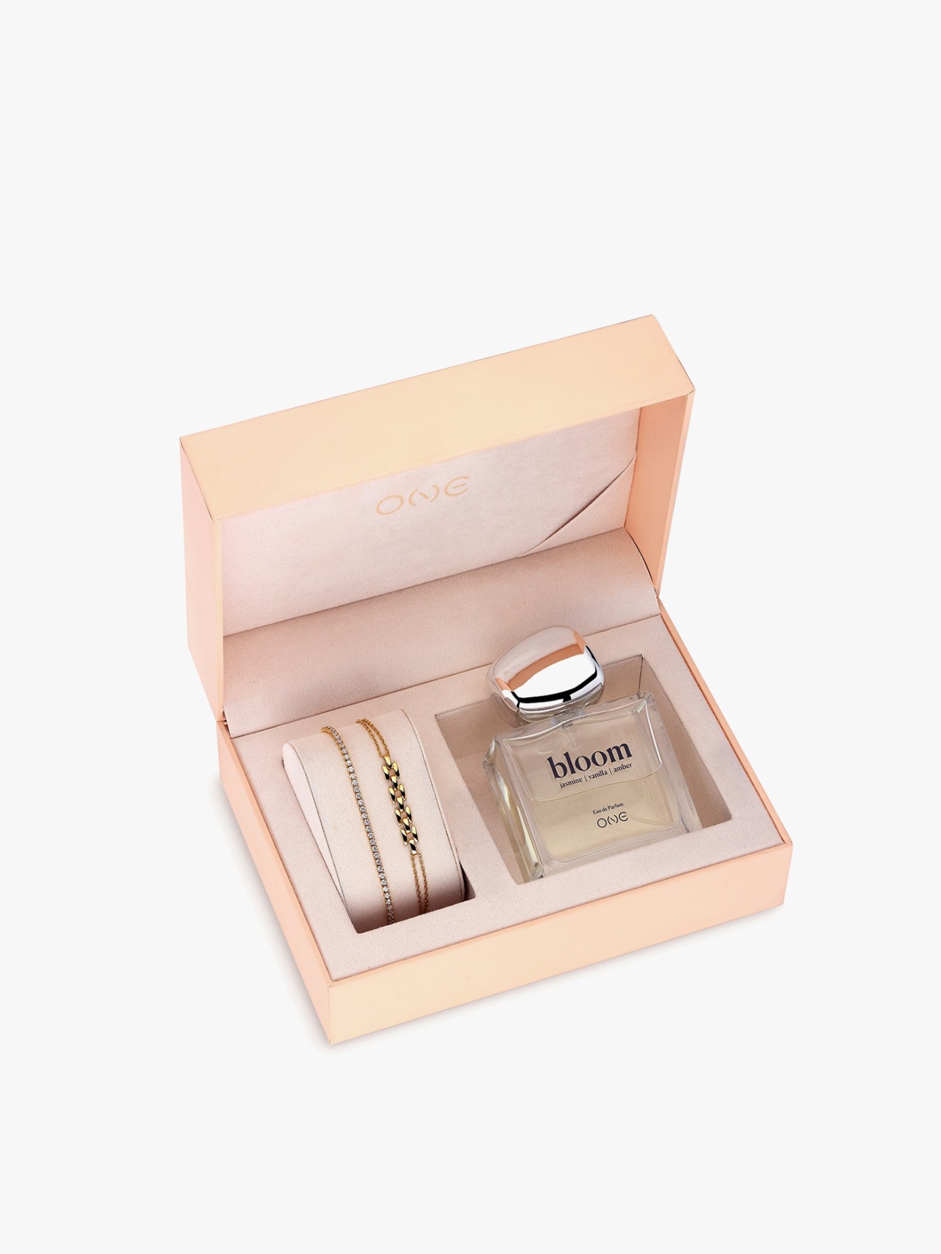 Box Perfume & Pulseiras One Bloom