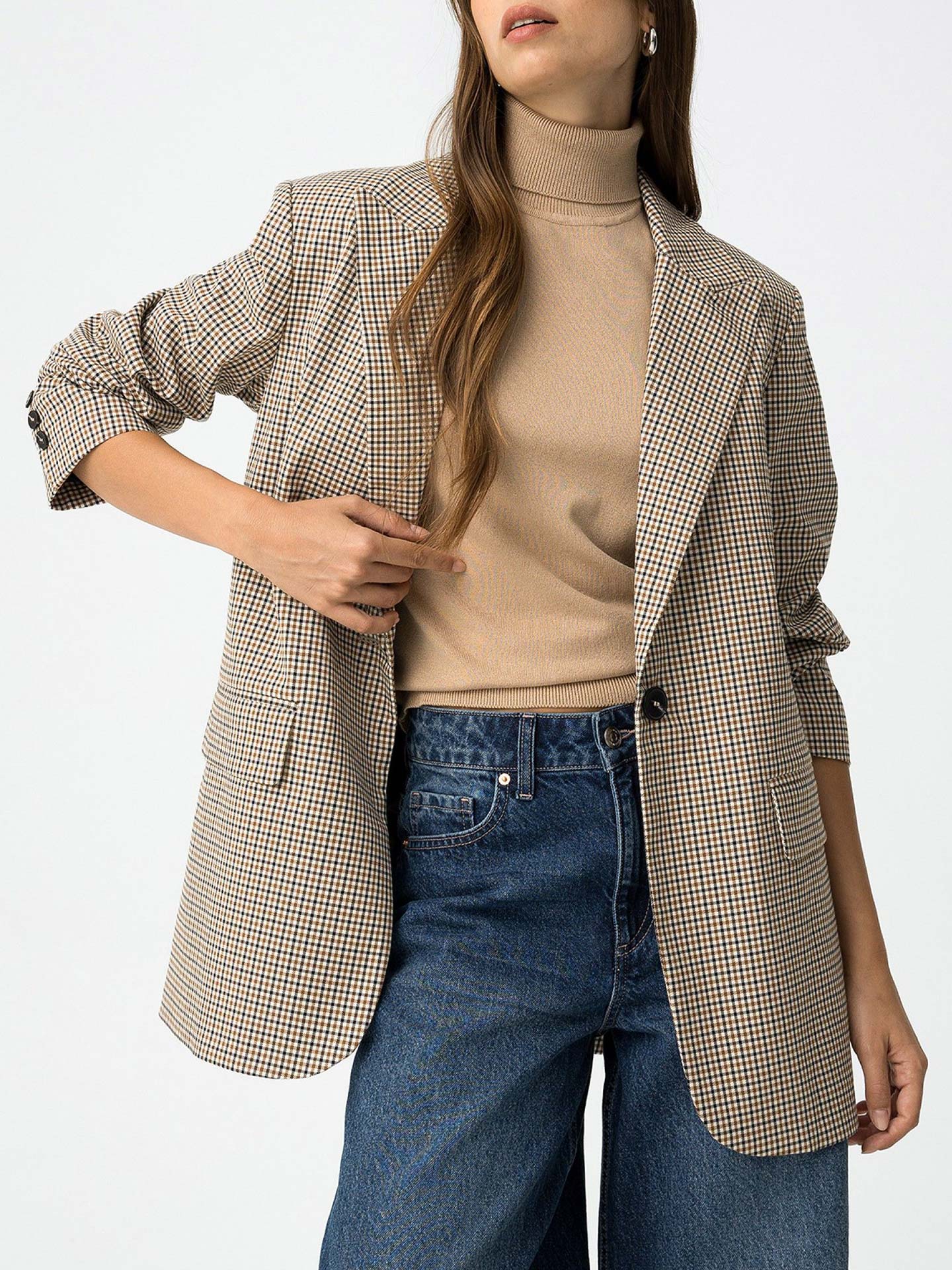 Blazer Relaxed Fit Xadrez