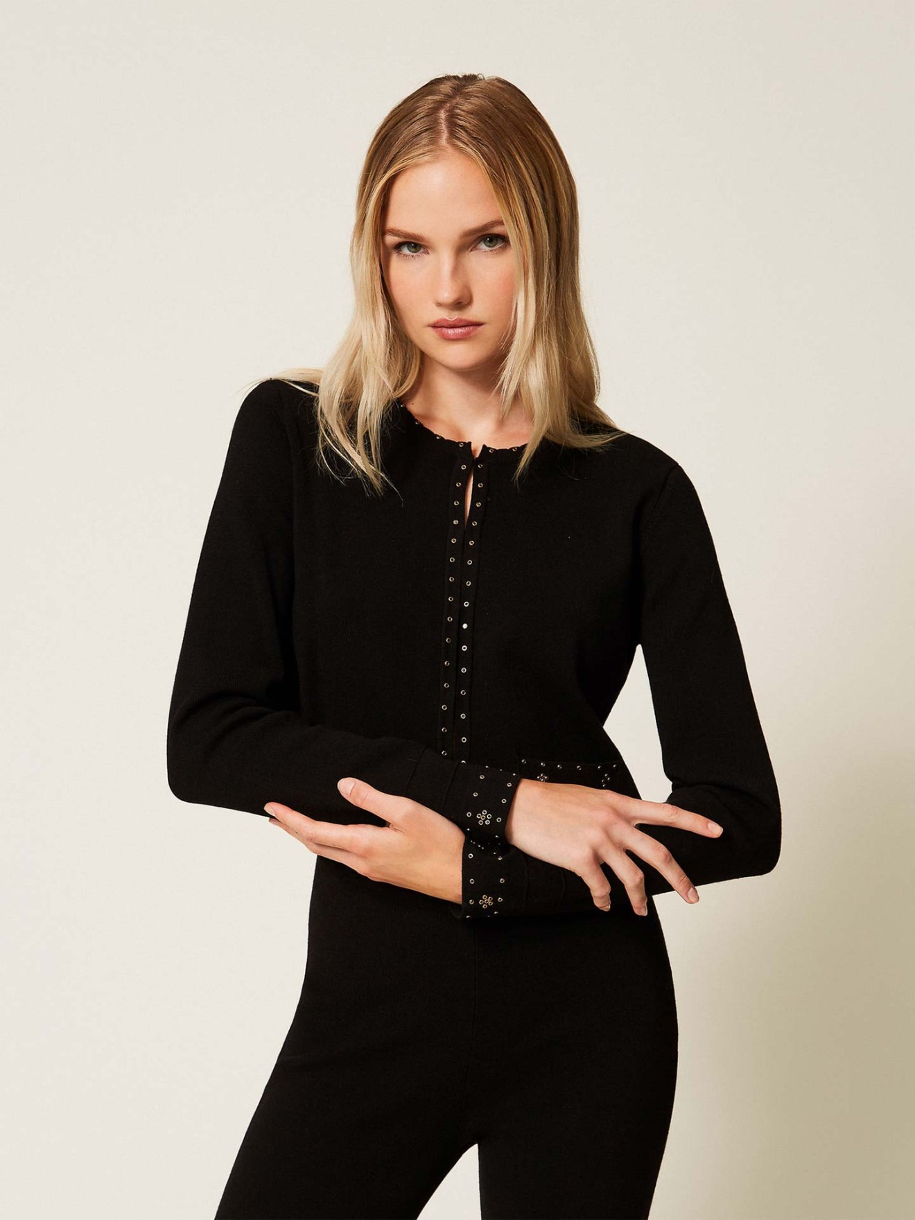 Casaco de Malha com Strass