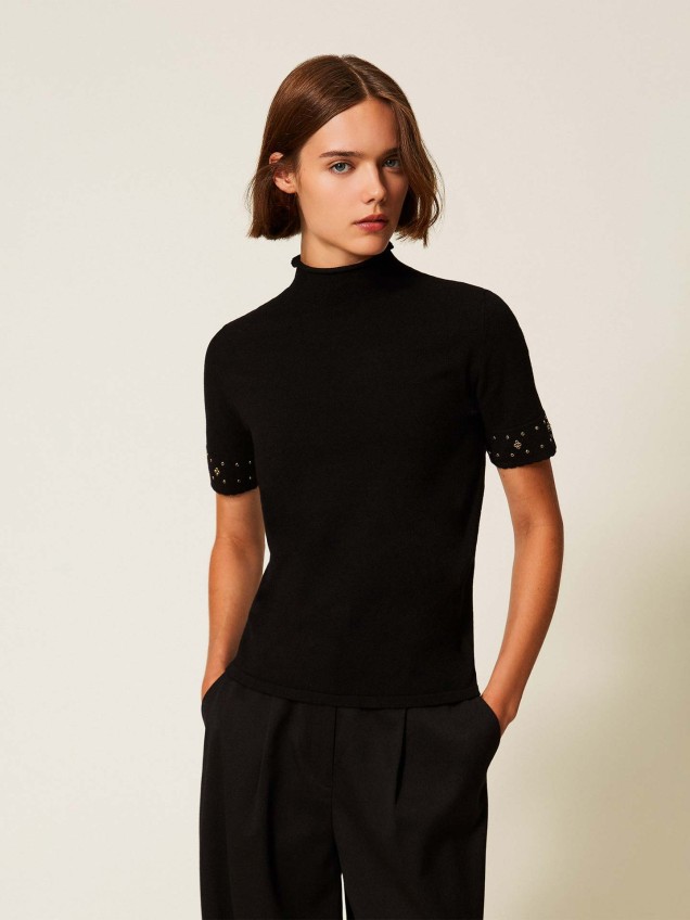 Camisola de Malha com Strass