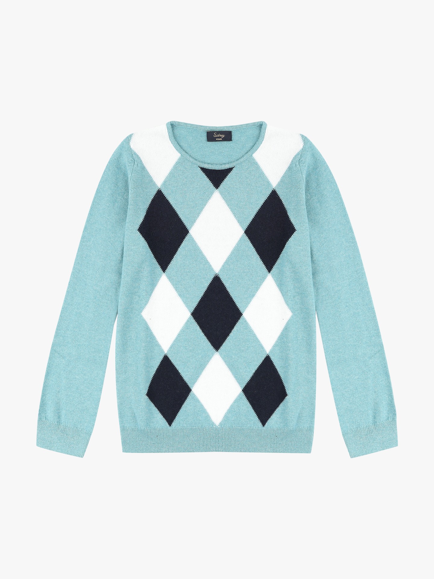 Camisola de Lã com Padrão Geométrico