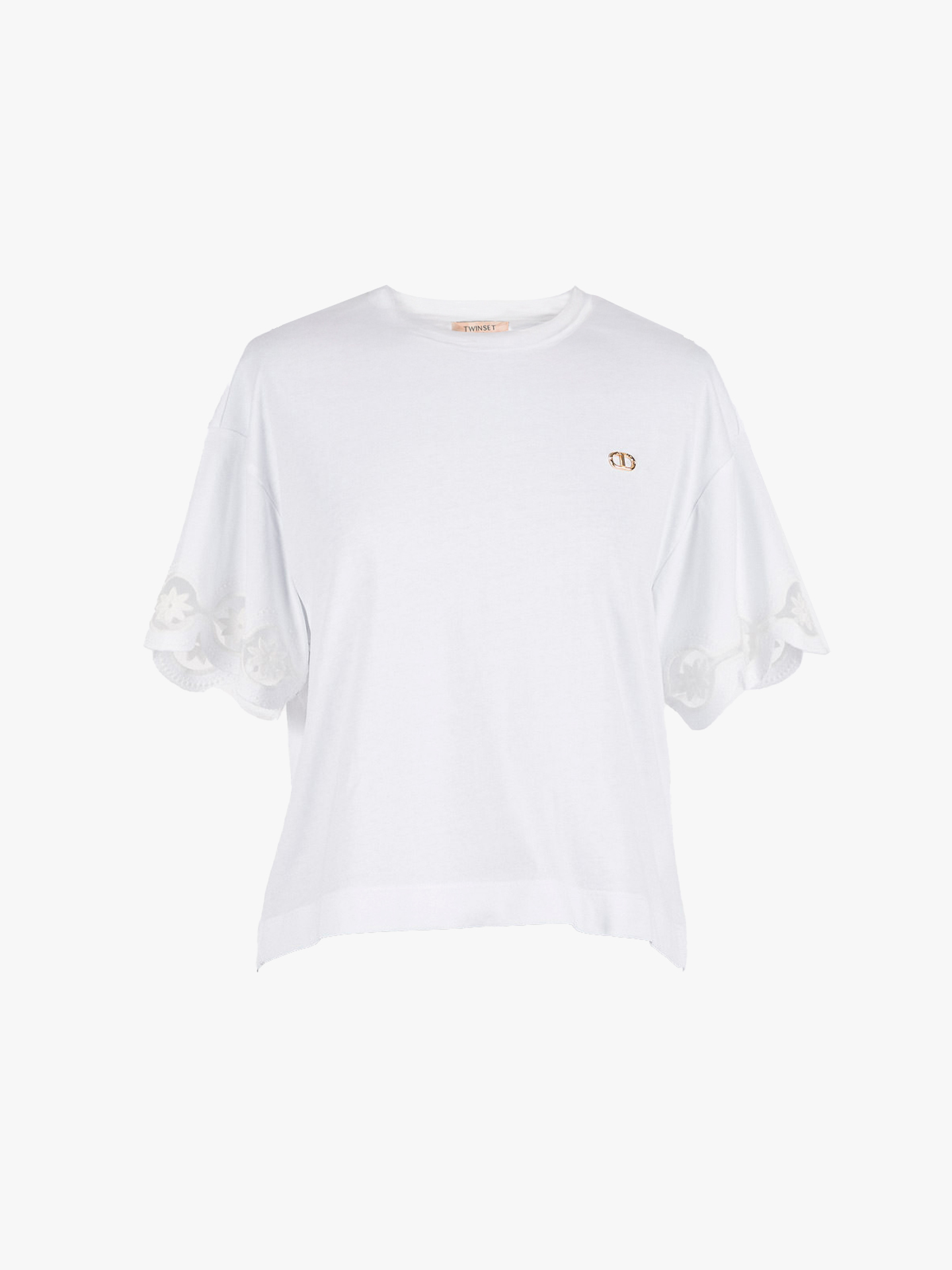 T-Shirt com Bordado Floral