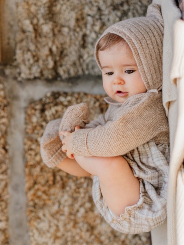 Fofo de Manga Comprida com Padrão Xadrez