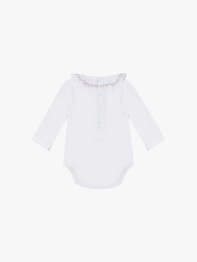 Body de Manga Comprida com Folho