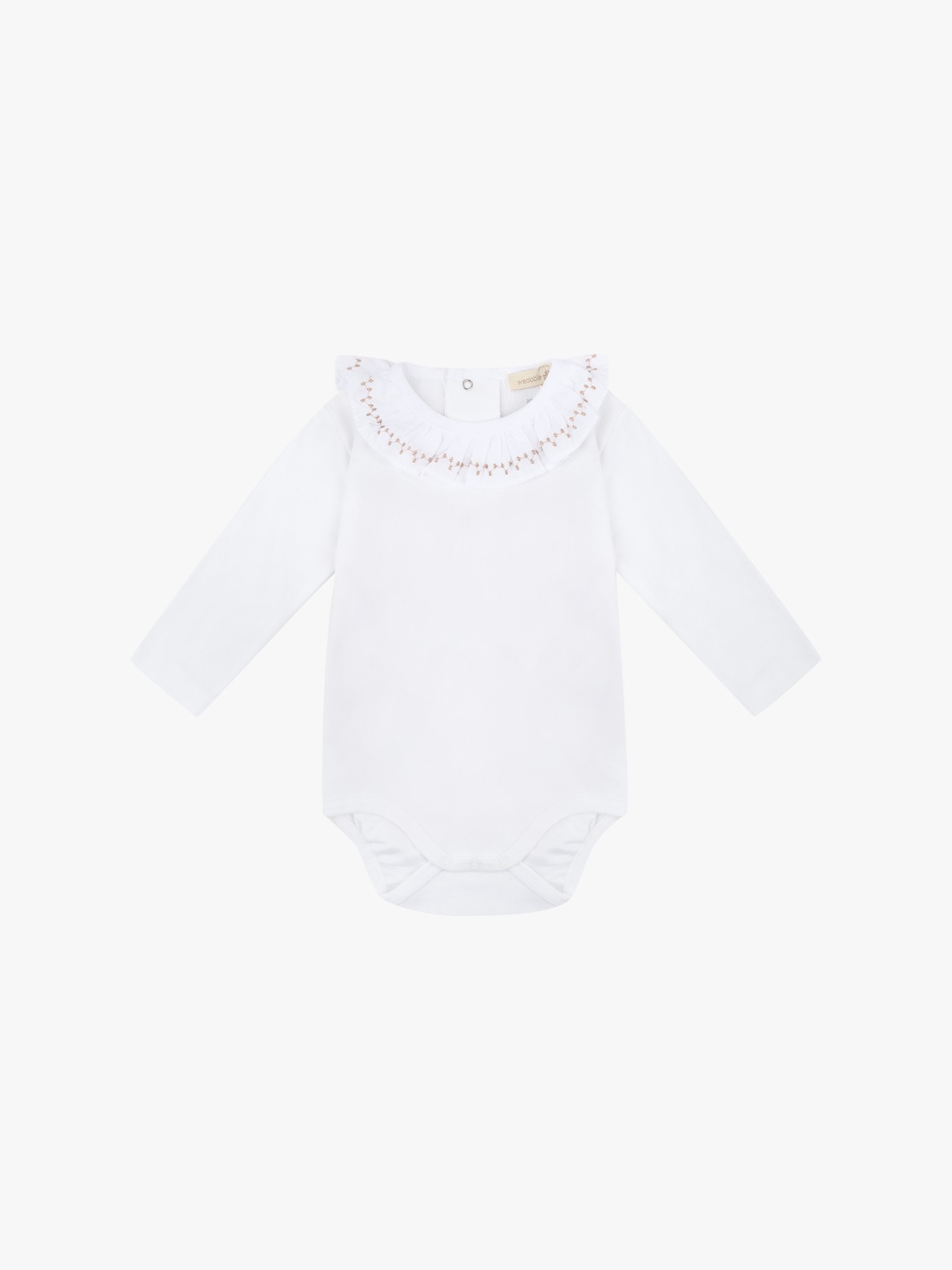 Body de Manga Comprida com Folho