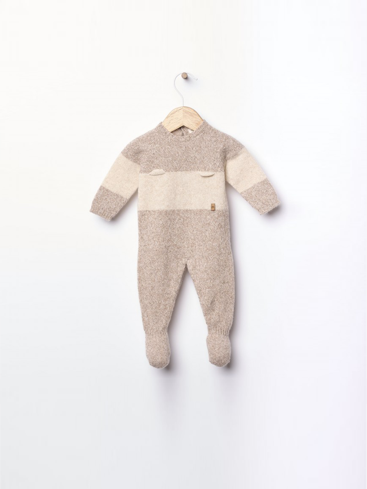 Babygrow com Ursinho Tricotado em Lã Merino