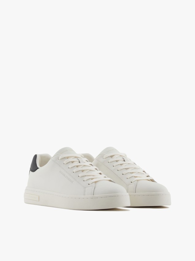 Sapatilhas de Pele com Logótipo Minimalista