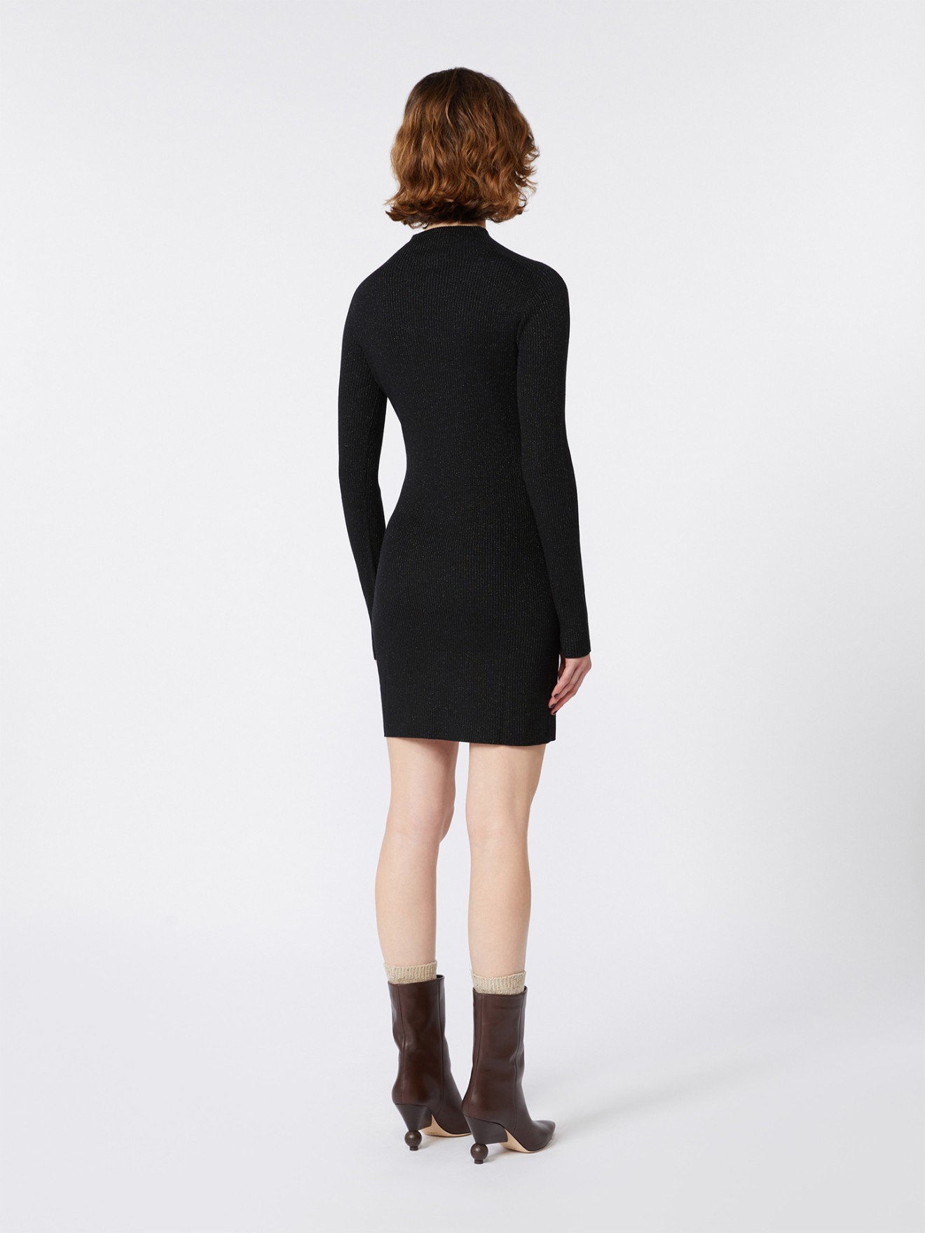 Vestido Curto de Malha Canelada Buona1234