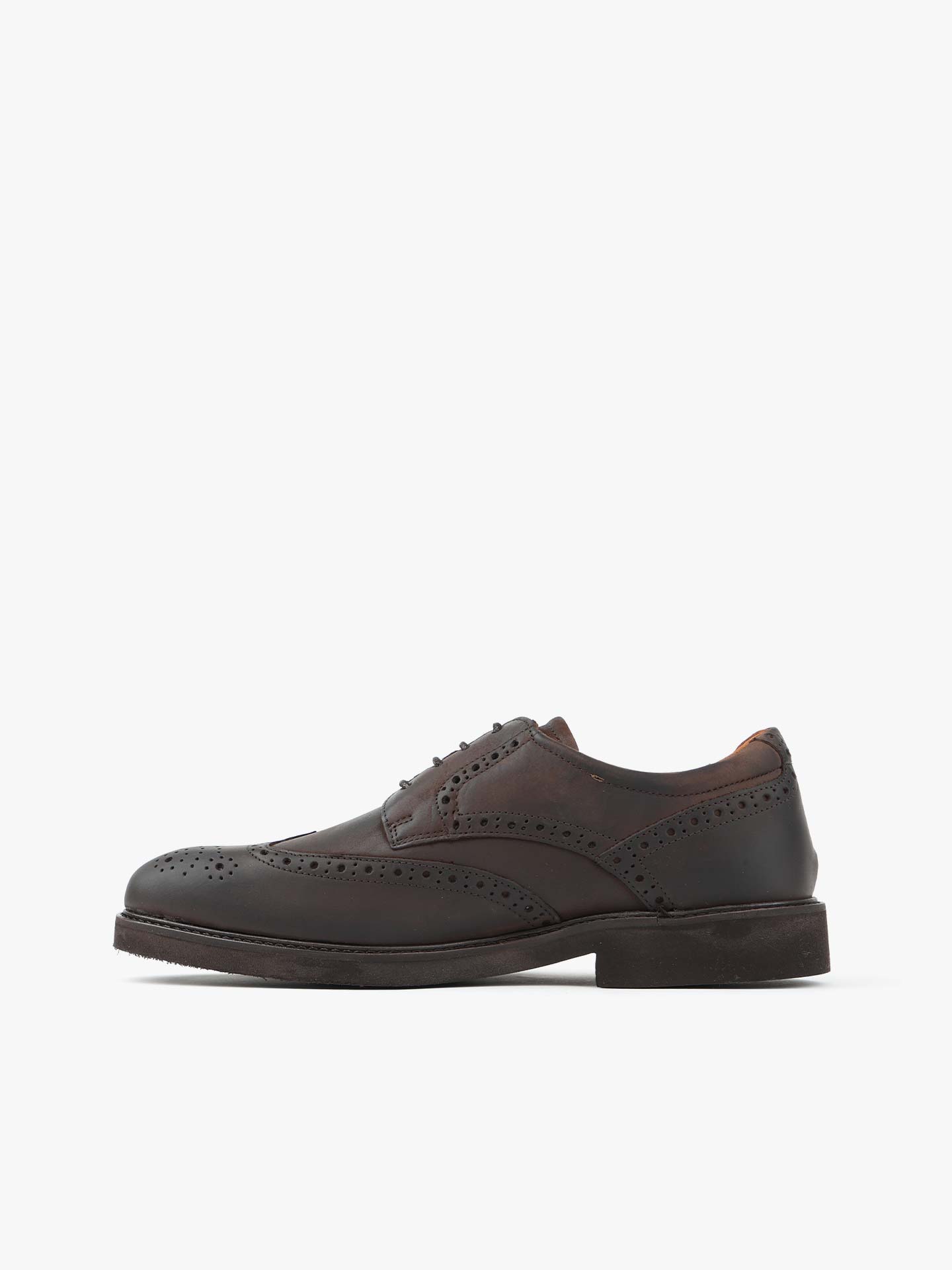 Sapatos Oxford Brogue em Pele