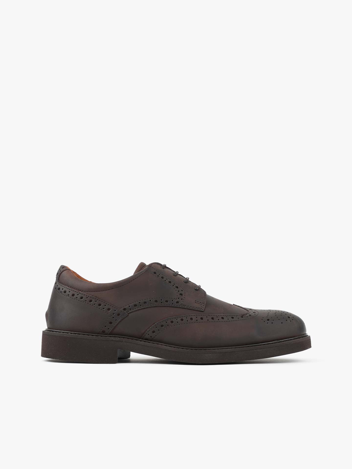 Sapatos Oxford Brogue em Pele