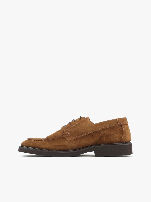 Sapatos Derby em Camurça com Atacadores