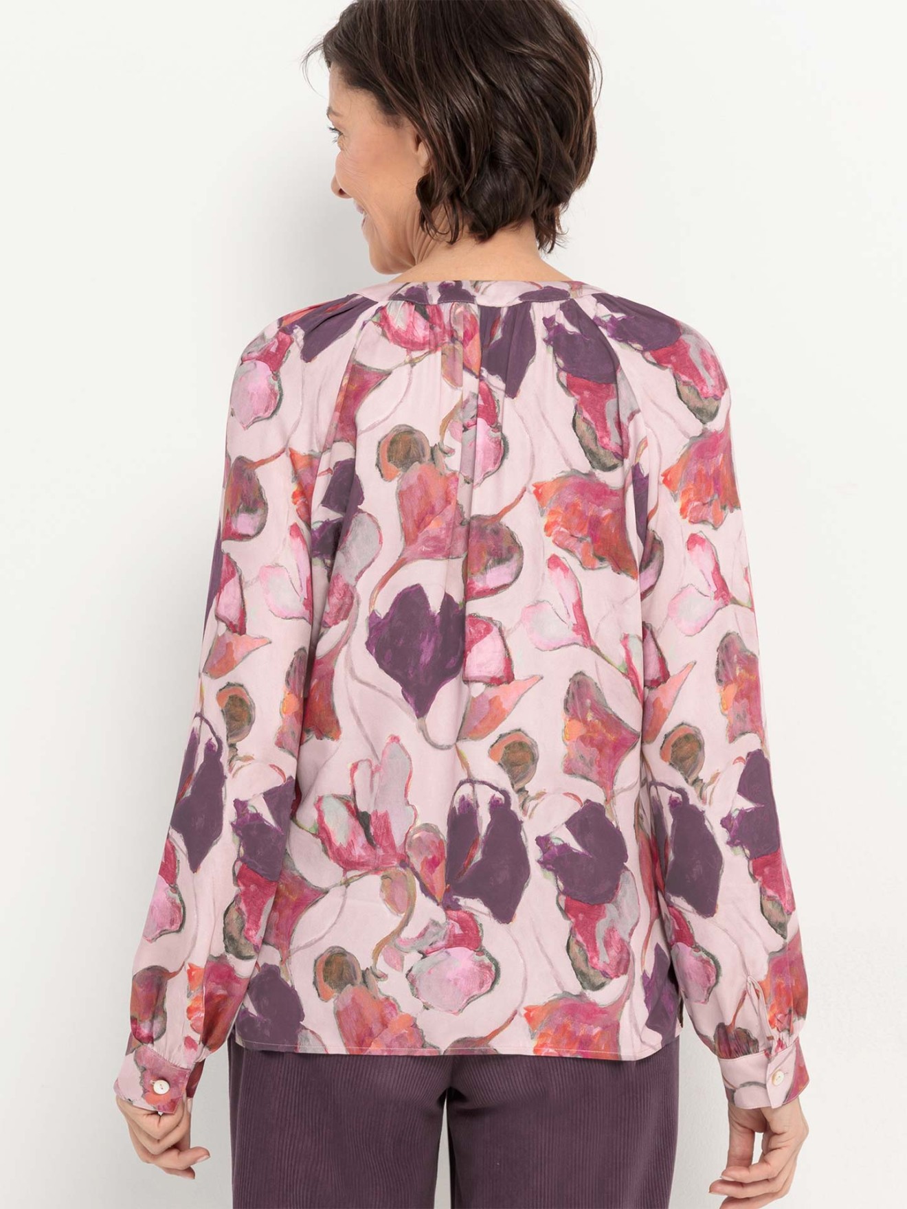 Camisa Ranja com Estampado Floral