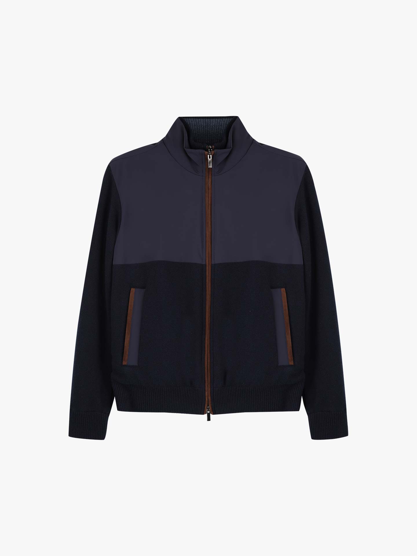 Blusão Combinado com Gola Alta