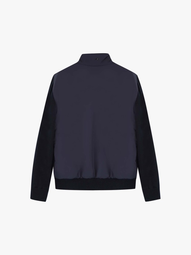 Blusão Combinado com Gola Alta