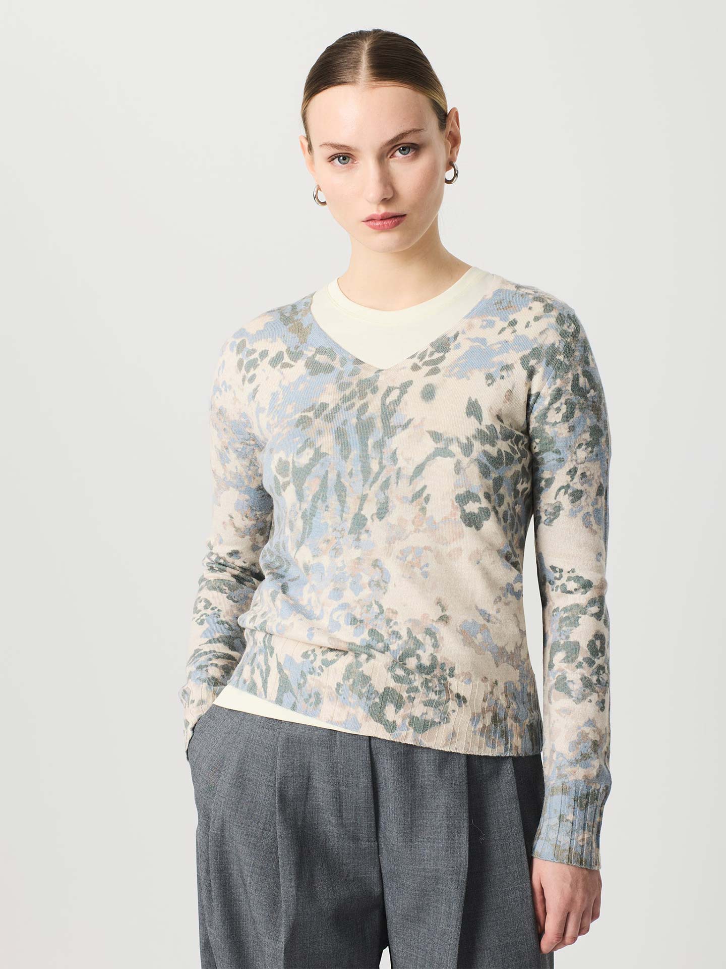 Camisola de Malha com Padr�o Abstracto