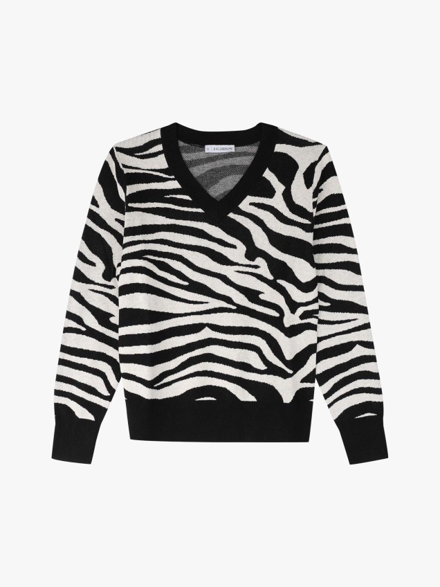 Camisola de Malha com Padro Zebra