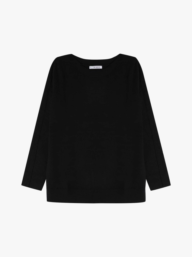 Camisola de Malha com Gola Barco