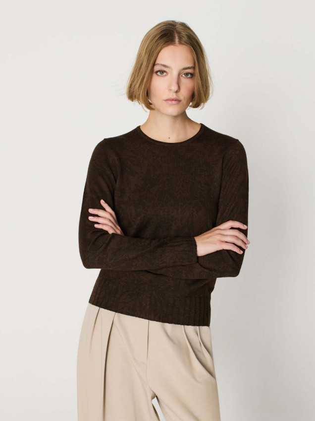 Camisola de Malha com Padro Floral