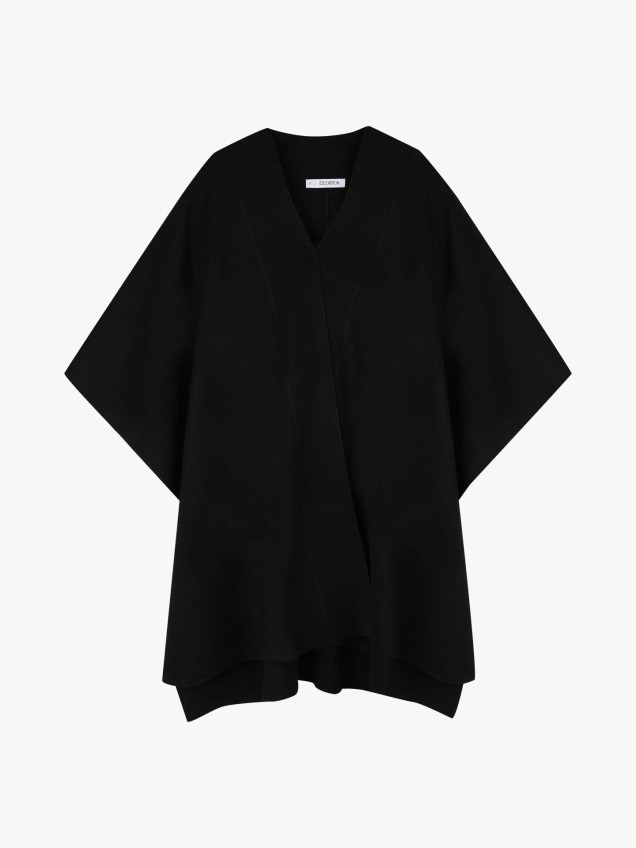 Poncho de L com Decote em V