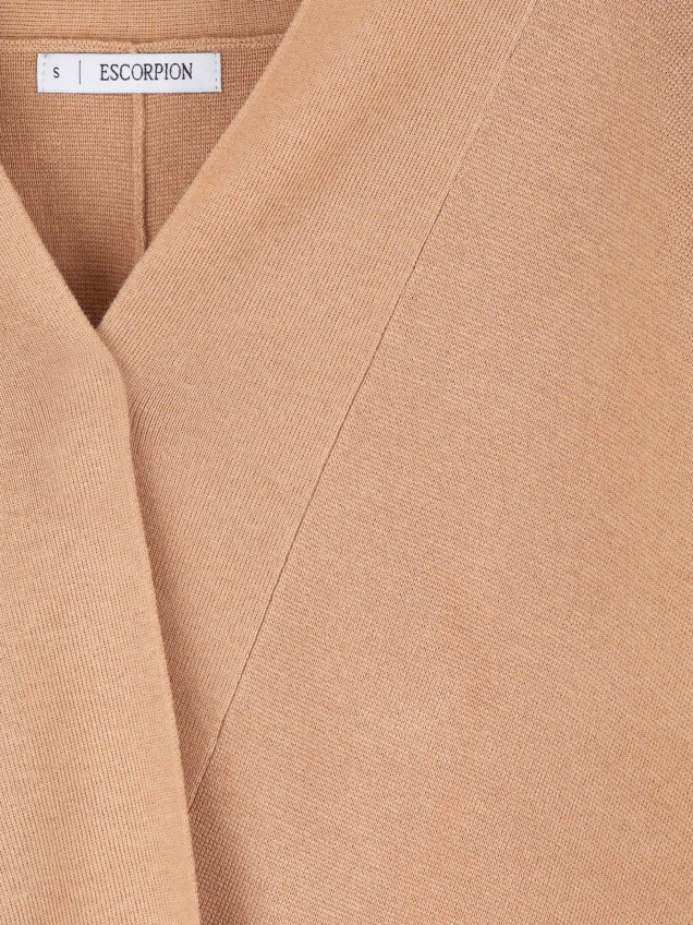 Poncho de Lã com Decote em V