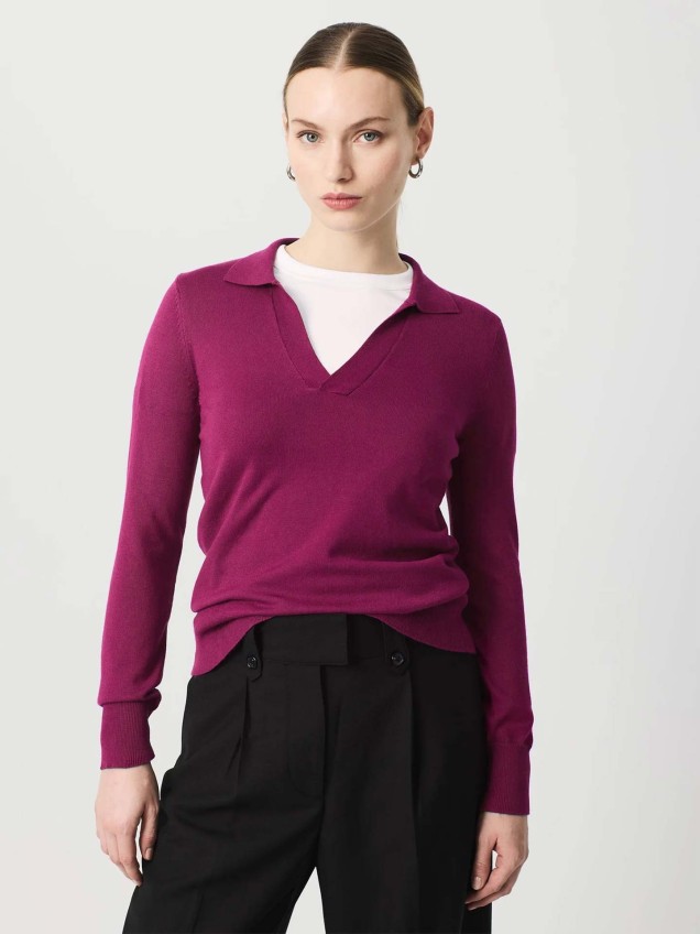 Camisola de Malha Estilo Polo