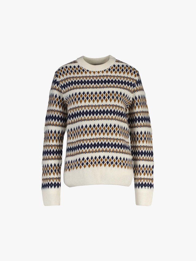 Camisola de Malha com Padrão Geométrico