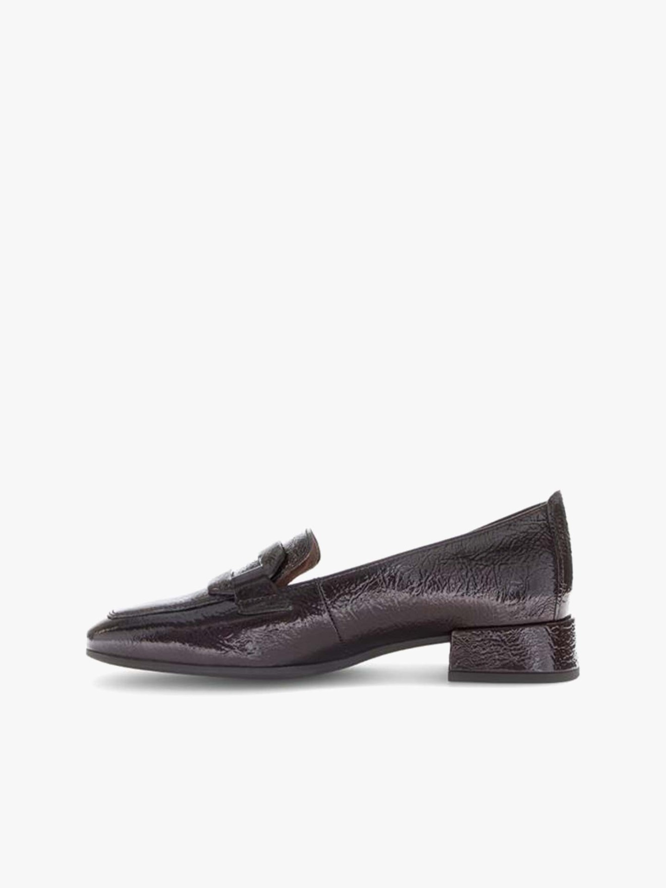 Mocassins Verniz com Salto Bloco